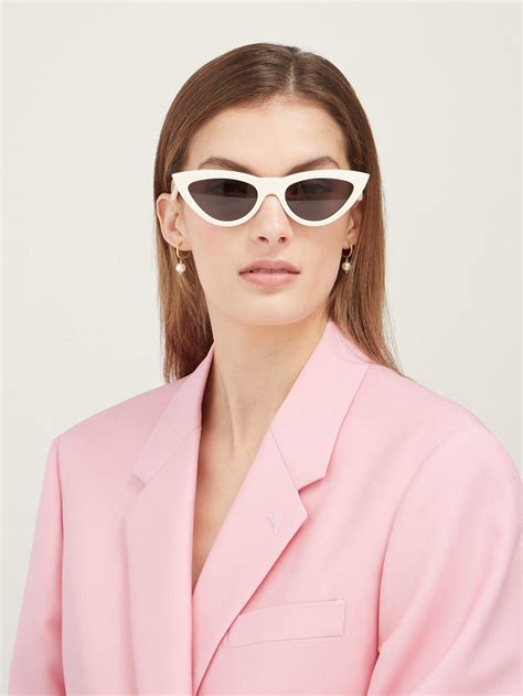 white celine cat eye sunglasses|Celine cat eye acetate sunglasses.